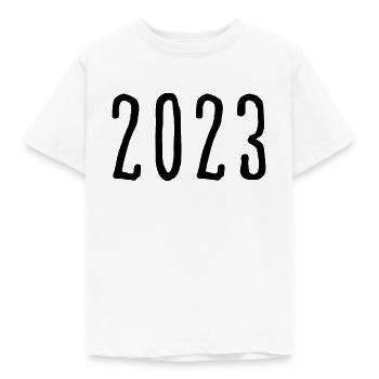 2023 - Jahr - Jahreswechsel - Kinder T-Shirt - Weiß - Vorne - AI Model Kid Male (0cm)