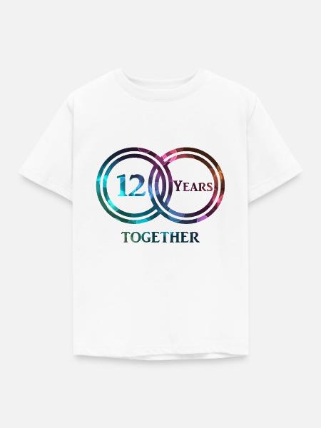 12 Years together - Kinder T-Shirt - Weiß