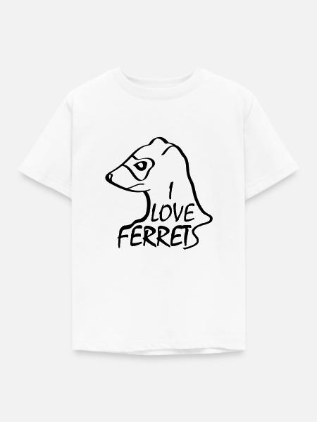 Ein Frettchen zu Hause - Kinder T-Shirt - Weiß