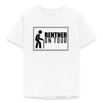 Panneau d’avertissement pour les aînés actifs - T-shirt Enfant - blanc - Devant - AI Model Kid Male (0cm)