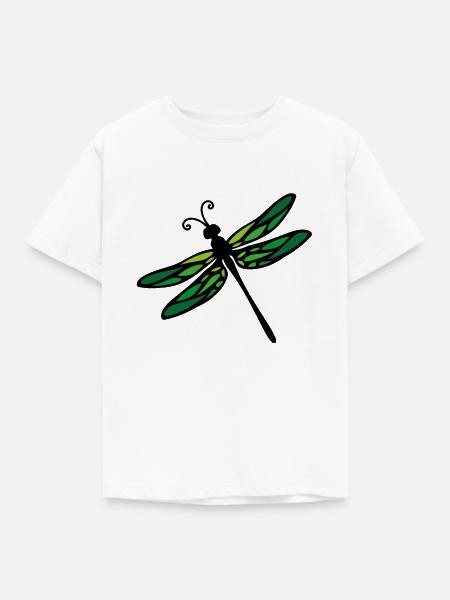 Libelle - Kinder T-Shirt - Weiß