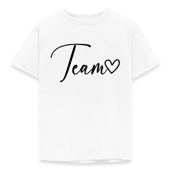 Police de l’équipe Heart - T-shirt Enfant - blanc - Devant - AI Model Kid Male (0cm)