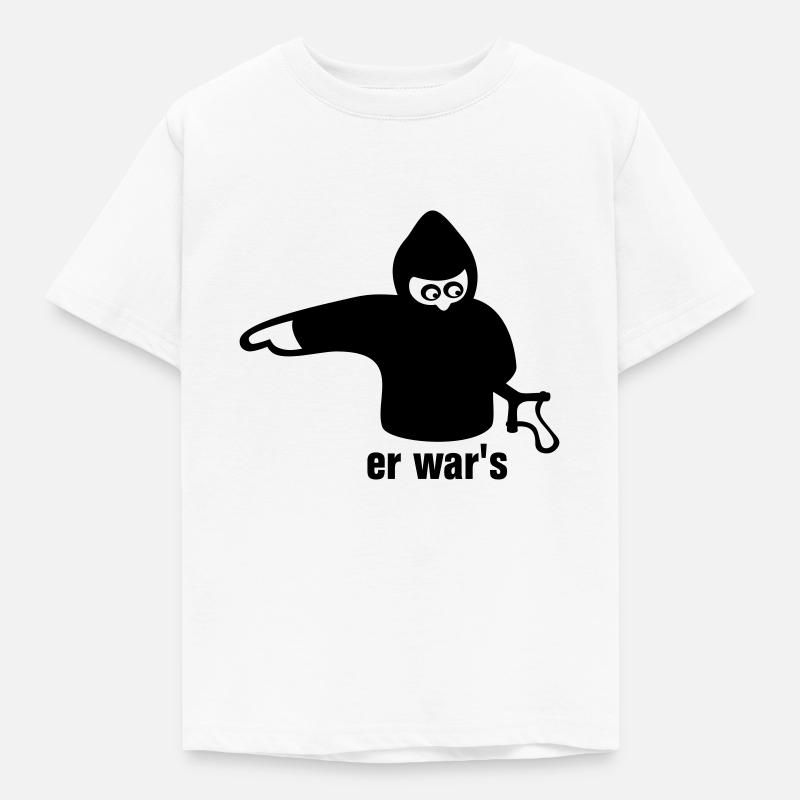 er war's - links - Kinder T-Shirt - Weiß