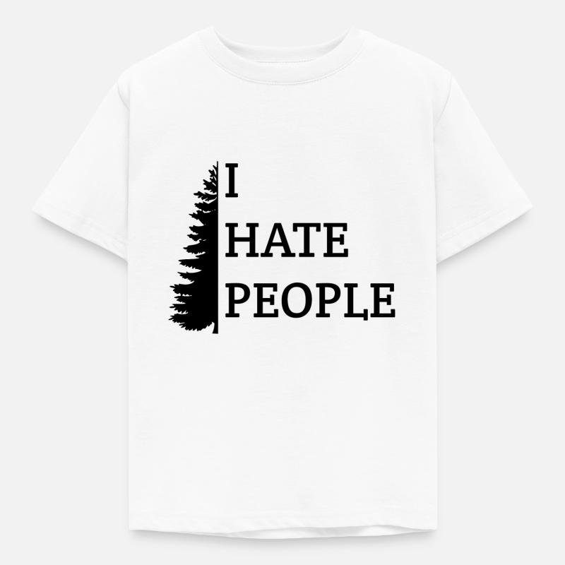 I hate people. I hate people - Kids' T-Shirt - white