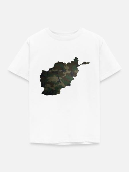 Afghanistan Camo - Kinder T-Shirt - Weiß