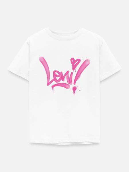 Leni Name Graffiti T Shirt - Kinder T-Shirt - Weiß