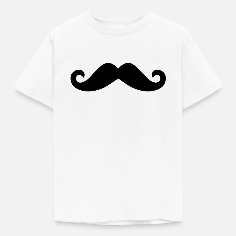 Schnurrbart - Kinder T-Shirt - Weiß