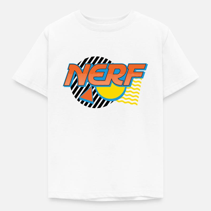 Logo retrò Nerf anni '90 - Maglietta per bambini - bianco