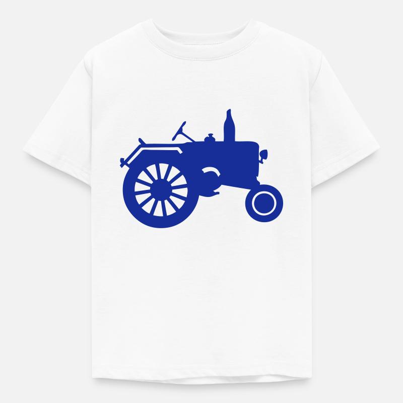 alter Traktor - Kinder T-Shirt - Weiß
