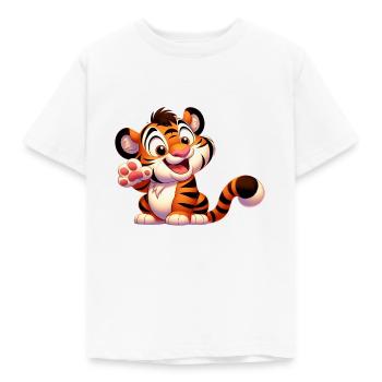 Tiger 4 - Kids' T-Shirt - white - Front - AI Model Kid Male (0cm)