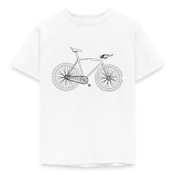 Silhouette de bicyclette - T-shirt Enfant - blanc - Devant - AI Model Kid Male (0cm)