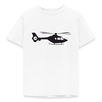Helicopter side view - Kids' T-Shirt - white - Front - AI Model Kid Male (0cm)