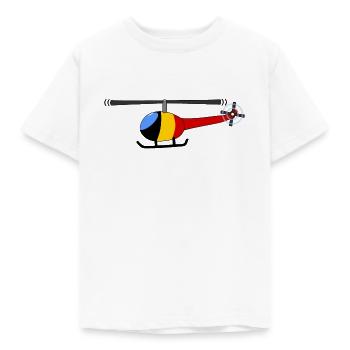 Hélicoptère Belgique Flag Enfants - T-shirt Enfant - blanc - Devant - AI Model Kid Male (0cm)