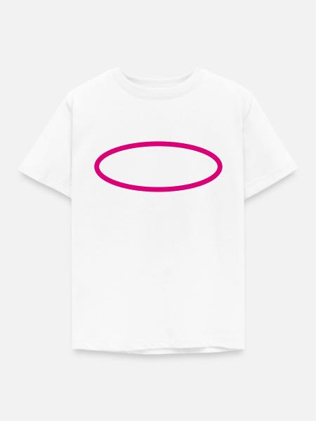 Ovaler Kreis - Kinder T-Shirt - Weiß