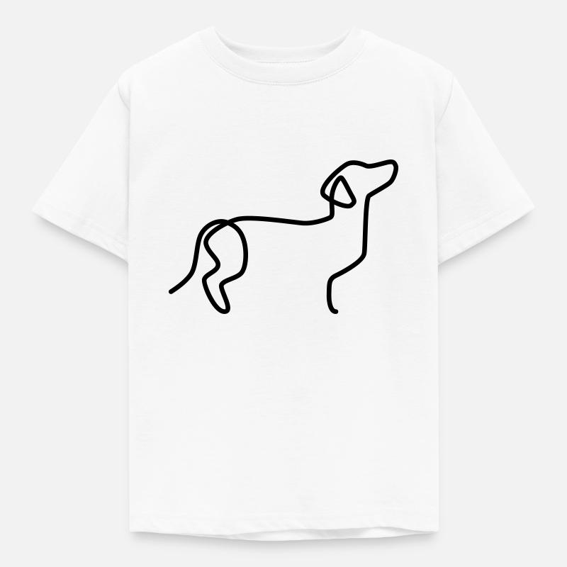 Dackel - Kinder T-Shirt - Weiß