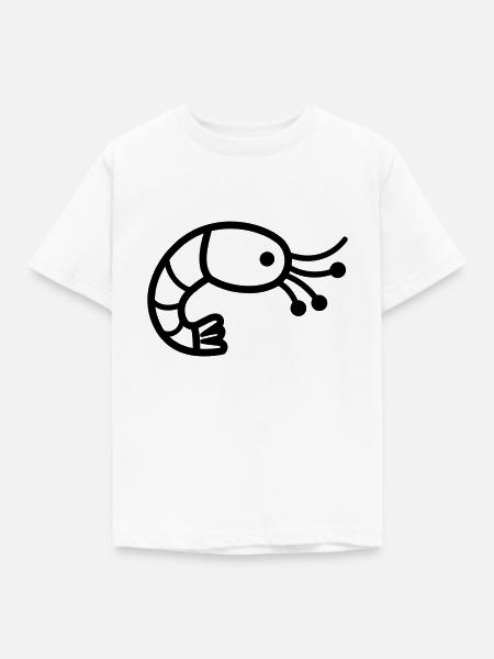 Garnele - Kinder T-Shirt - Weiß