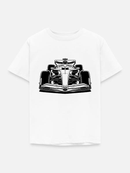 Rennwagen - Kinder T-Shirt - Weiß