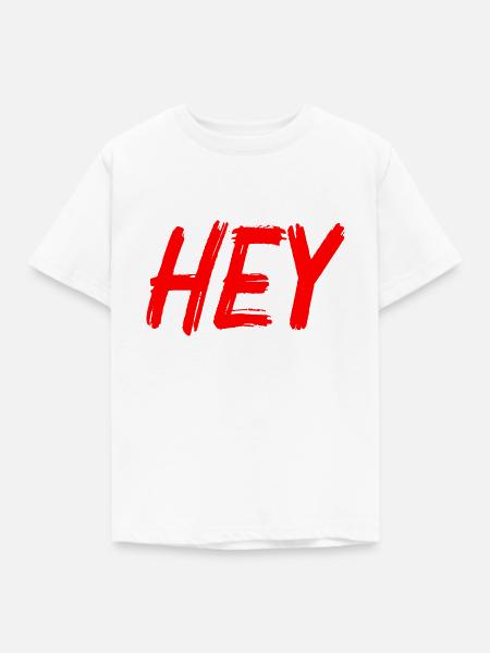HEY - Kinder T-Shirt - Weiß
