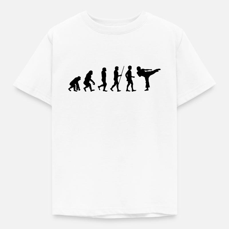 KARATE Evolution Martial Arts Kickboxing Bruce Lee - Kids' T-Shirt - white