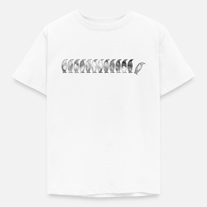 Pingouins avec Polygone - T-shirt Enfant - blanc