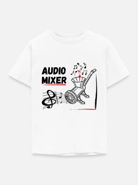Audio-Mixer - Kinder T-Shirt - Weiß