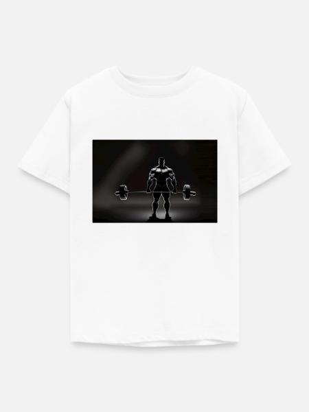 Weight training barbell - Kinder T-Shirt - Weiß