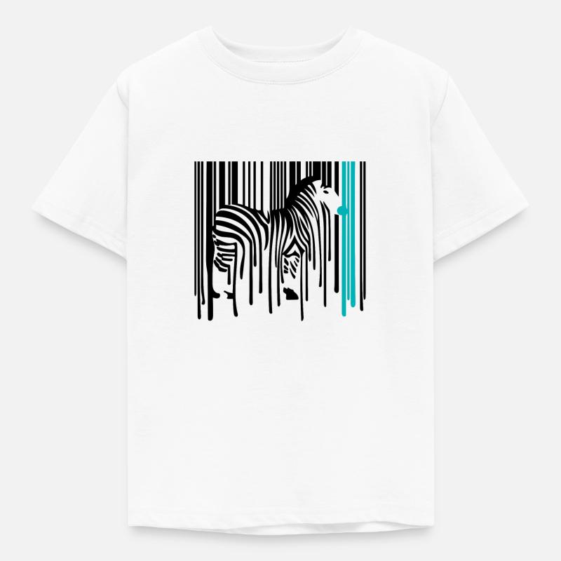 DRIPPY ZEBRA Code à barres Graffiti Street Art - T-shirt Enfant - blanc