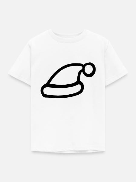 Weihnachtsmütze - Kinder T-Shirt - Weiß