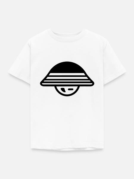 fliegende Untertasse - Kinder T-Shirt - Weiß