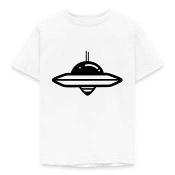 fliegende Untertasse - Kinder T-Shirt - Weiß - Vorne - AI Model Kid Male (0cm)