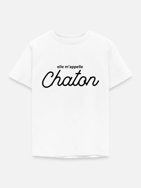 Sie nennt mich Kätzchen - Kinder T-Shirt - Weiß