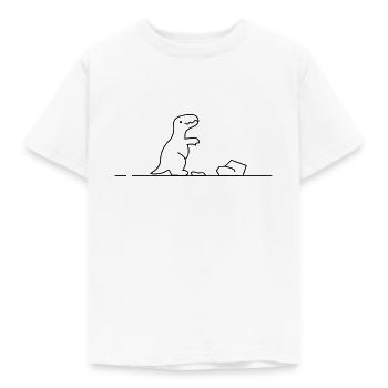 Cartoon Premium gedruckter kleiner Dino - Kinder T-Shirt - Weiß - Vorne - AI Model Kid Male (0cm)