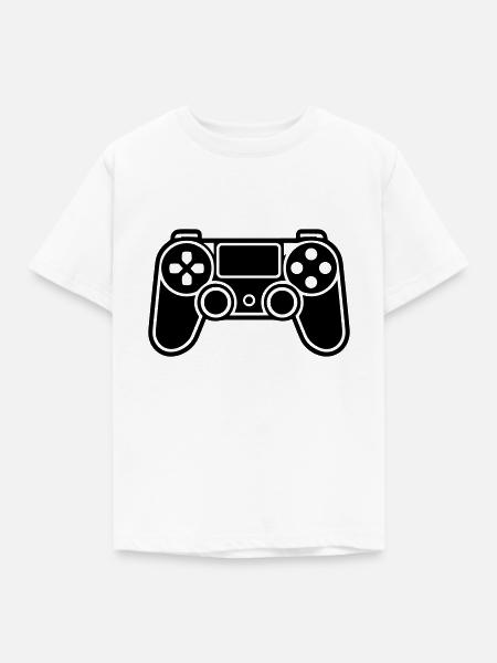 Videospiel-Controller - Kinder T-Shirt - Weiß