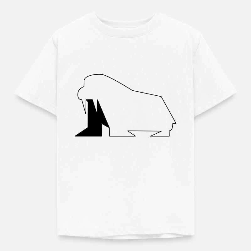 Walrus 02 - Kinder T-Shirt - Weiß