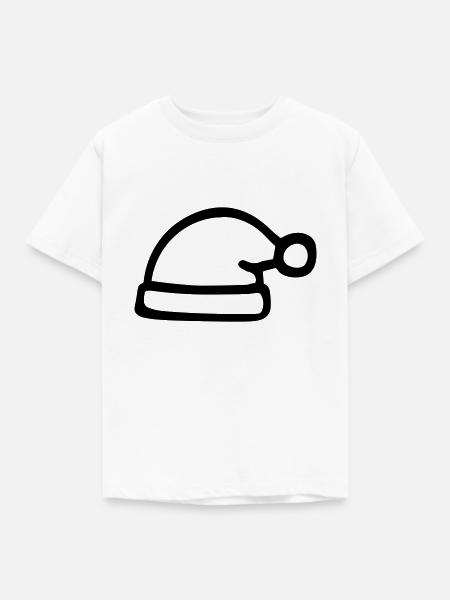 Weihnachtsmütze - Kinder T-Shirt - Weiß