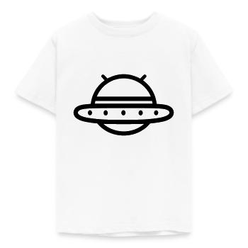 fliegende Untertasse - Kinder T-Shirt - Weiß - Vorne - AI Model Kid Male (0cm)