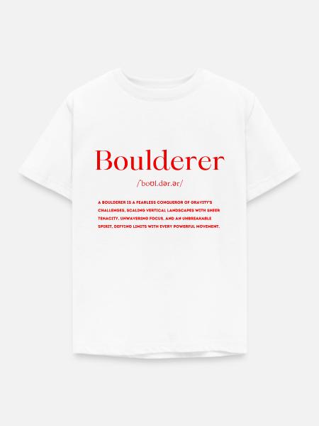 Boulderer Definition - Kinder T-Shirt - Weiß