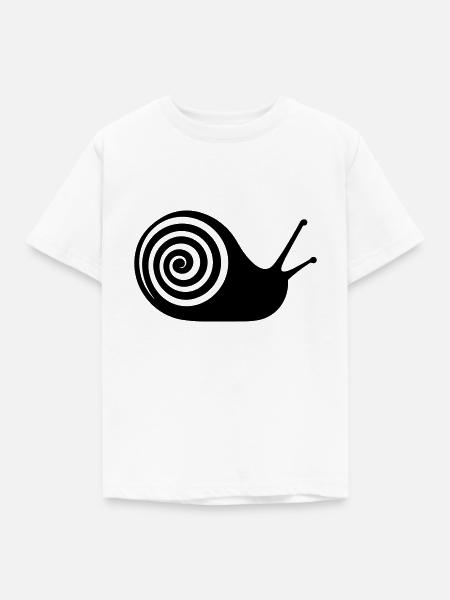 Schnecke - Kinder T-Shirt - Weiß