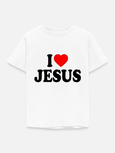 I love jesus - Kinder T-Shirt - Weiß