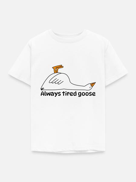 Oie toujours fatiguée - T-shirt Enfant - blanc