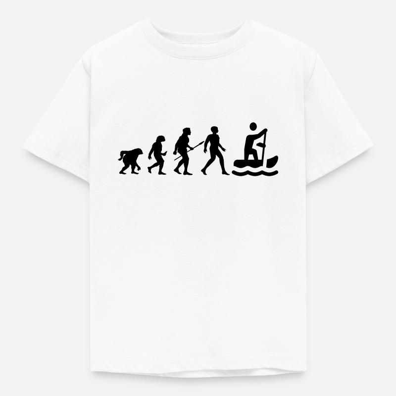 Cool "Evolution Rowing Shirt" design - Kids' T-Shirt - white