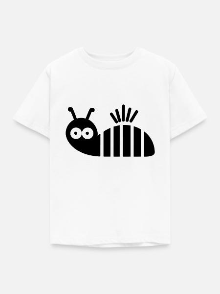 Raupe - Kinder T-Shirt - Weiß