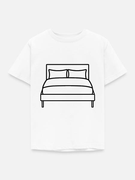 Bett - Kinder T-Shirt - Weiß