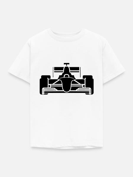 Rennwagen - Kinder T-Shirt - Weiß