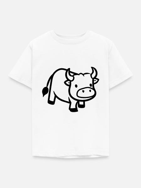 Stier - Kinder T-Shirt - Weiß
