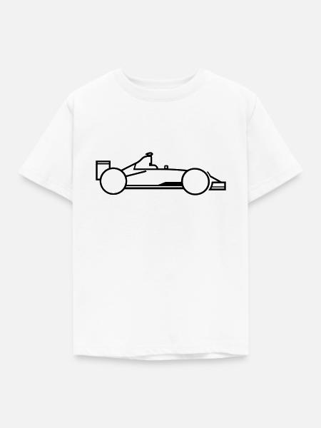 Rennwagen - Kinder T-Shirt - Weiß
