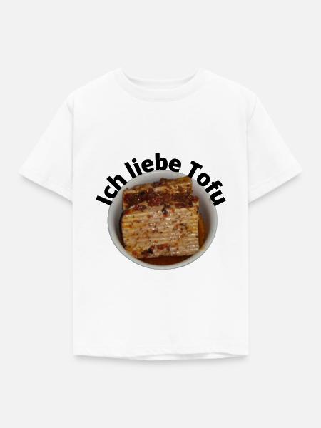 Ich liebe Tofu - Kinder T-Shirt - Weiß