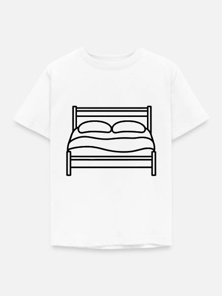Bett - Kinder T-Shirt - Weiß
