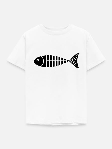 Fisch - Kinder T-Shirt - Weiß