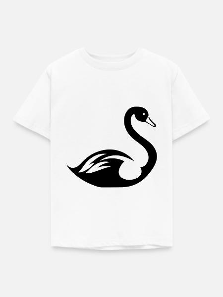Schwan - Kinder T-Shirt - Weiß